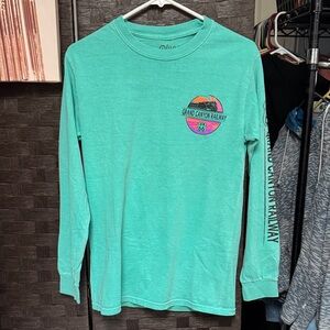 Blue 84 Teal Long Sleeve Tee with Grand Canyon Railway Design